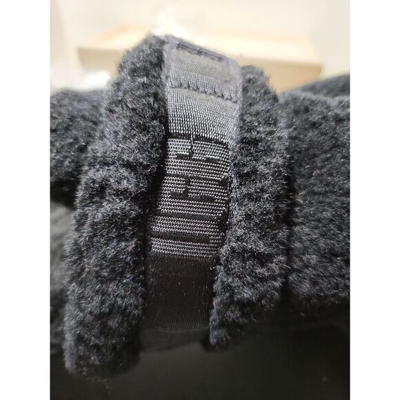 Ugg Australia Black Fluff It Slides Men's Size 12 - Picture 5 of 9